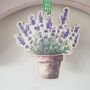 Wooden Lavender Flower Hanging Decoration Gift For Gardeners, thumbnail 2 of 7
