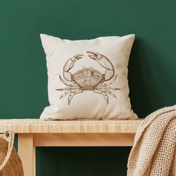 Nautical Seaside Crab Cushion, 2 of 2