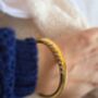 Torque Angled Pave Cuff 18k Gold Waterproof Bracelet, thumbnail 1 of 10