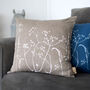 Hedgerow Flowers Linen Cushion, thumbnail 1 of 4