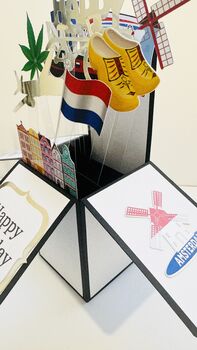 Personalisable Amsterdam Themed 3D Greeting/Gift Card, 3 of 7