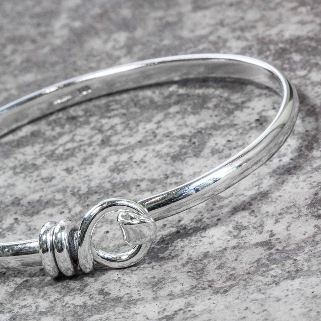 sterling silver twisted loop bangle by the jewellery boutique ...