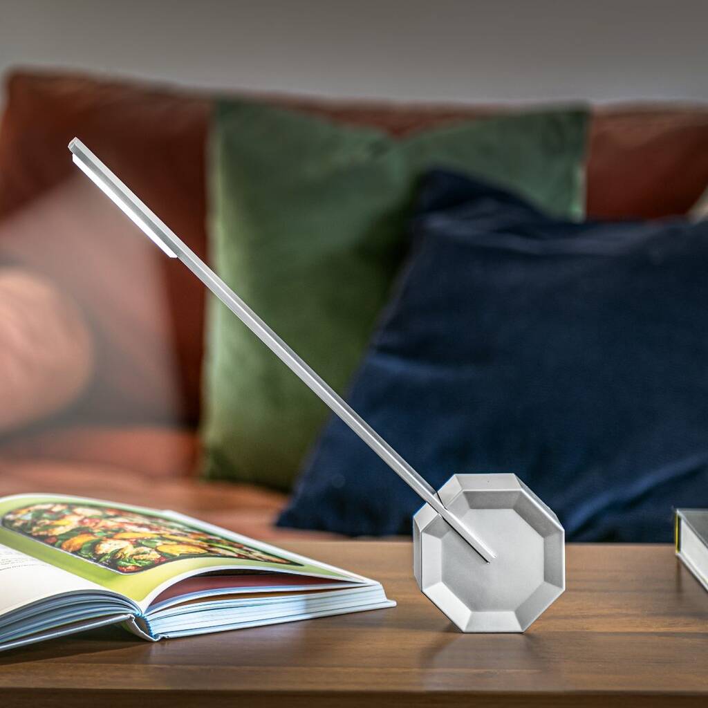 Octagon One Desk Lamp Aluminium, 1 of 4