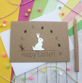 Happy Easter Card, Easter Bunny Card, 2 of 7
