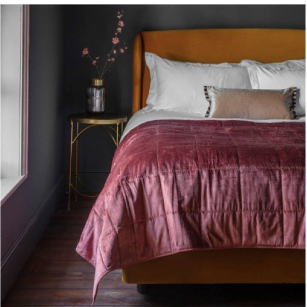 Quilted Velvet Bedspread