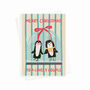 Penguin Christmas Card For Couples, thumbnail 3 of 4