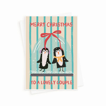Penguin Christmas Card For Couples, 3 of 4