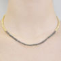 Black Diamond April Birthstone Gold Plated Necklace, thumbnail 3 of 4