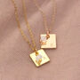 Personalised Square Charm Necklace, thumbnail 3 of 6