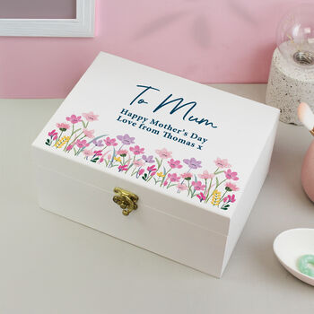 Personalised Floral Keepsake Box For Grandma, 2 of 5