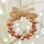 Hanging Copper Bell Wreath Christmas Tree Decoration, thumbnail 1 of 2