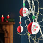Christmas Paper Bauble Kit Set Of Six Red Green, thumbnail 1 of 9