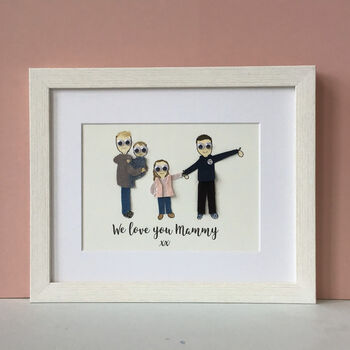Personalised Family Embroidered Mixed Media Art, 2 of 5