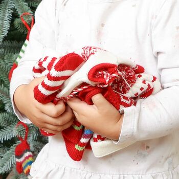 Set Of Three Knitted Hanging Christmas Decorations, 5 of 6