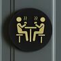 Dining Room/ Kitchen Door Sign In Matte Black Acrylic With Raised Design, thumbnail 1 of 4