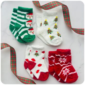 Daddy And Me Christmas Socks Gift, 0 6m, Four Designs, 2 of 6