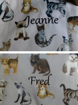 Personalized Unisex Kids Apron With Cat And Dog Print, 10 of 10