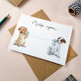 'Miss You' Puppy Dogs Greetings Card, thumbnail 1 of 2