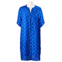 Blue Luxury Silk Hand Dyed Shirt Dress, thumbnail 1 of 3