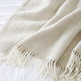 Extra Large Beige And Cream Wool Throw, thumbnail 3 of 4