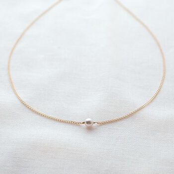 Floating Vegan Pearl Necklace, 3 of 5