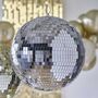 Silver Disco Mirrorball Hanging Decoration Large, thumbnail 1 of 3