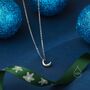 Sterling Silver Tiny Crescent Moon Pendant Necklace, thumbnail 2 of 11