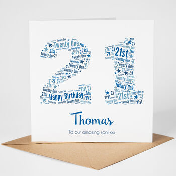 Personalised 21st Birthday Card For Him, 2 of 2