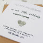 25th Silver Wedding Anniversary Personalised Card, thumbnail 5 of 9