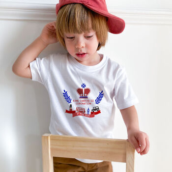 Hm King Charles Coronation T Shirt / Kids Baby Toddler, 2 of 6