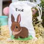 Personalised Rabbit Easter Egg Hunt Drawstring Bag, thumbnail 2 of 7