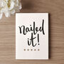 'Nailed It' Letterpress Congratulations Card, thumbnail 1 of 4