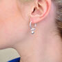 Sterling Silver Sweetie Heart Hoop Earrings, thumbnail 4 of 7