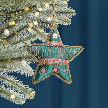 Emerald Green Handmade Christmas Hanging Decorations, 3 of 5