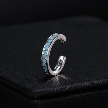 Sterling Silver Turquoise Blue Ear Cuff, 2 of 12