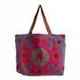 Embroidered Suzani Shoulder Bag In Brown, thumbnail 4 of 11