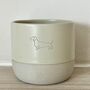 Dachshund Engraved Ceramic Flat White Tumbler, thumbnail 1 of 8