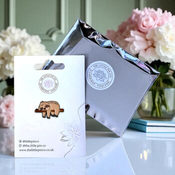 Sleepy Sloth I Like Naps Animal Themed Enamel Pin, Gifts For Kids, 2 of 8