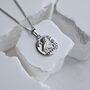 Athena Owl Necklace Silver Owl Pendant, thumbnail 2 of 6