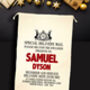 Personalised Cotton Christmas Sack Royal Crest, thumbnail 1 of 4