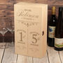 1st And 5th Anniversary Engraved Double Wine Bottle Box, thumbnail 1 of 4