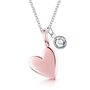 Personalised Rose Gold Vermeil Heart Swarovski Necklace, thumbnail 2 of 5