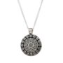 Aztec Ollin Travel Mandala Silver Necklace, thumbnail 9 of 11
