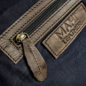 Personalised Leather Deep Weekender Mahogany, 8 of 10