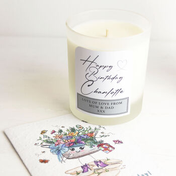 Personalised Happy Birthday Scented Candle, 3 of 12