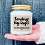 Sending Big Hugs Personalised Message Candle, thumbnail 10 of 10