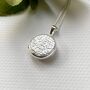 Sterling Silver Circular Floral Locket, thumbnail 1 of 8