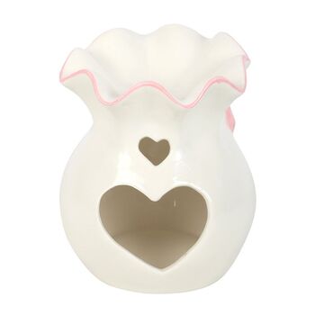White And Pink Bow Ceramic Oil Burner, 2 of 3
