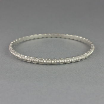 Scalloped Bangle With Dotted Detail, 6 of 7