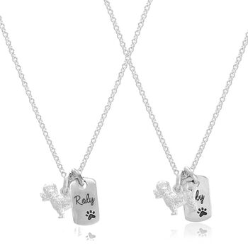 Maltipoo Dog Personalised Silver Necklace, 5 of 9